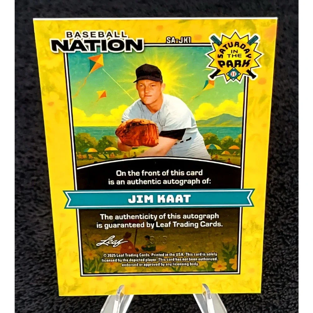 2025 Jim Kaat 3/3 Auto Saturday in the Park Minnesota Twins Hall of Famer